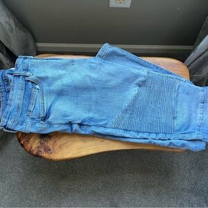 Divided Blue Skinny Jeans with Distressed Details